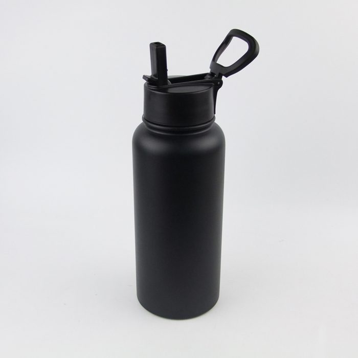 stainless steel water bottle with straw