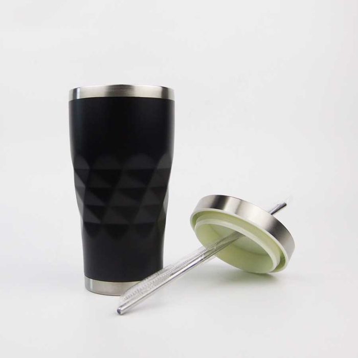 stainless steel tumbler with straw